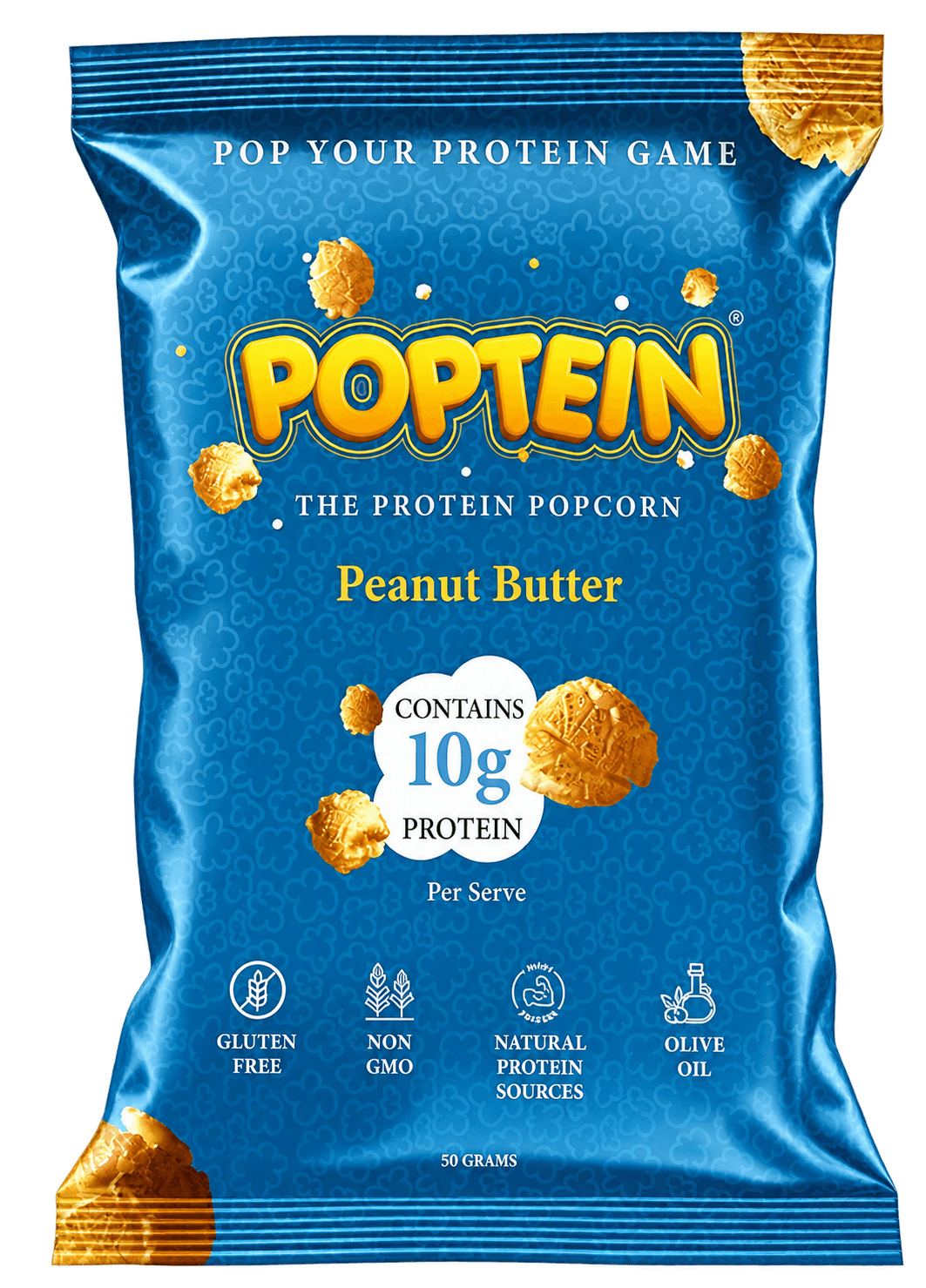 Poptein Peanut Butter Protein Popcorn — 50g