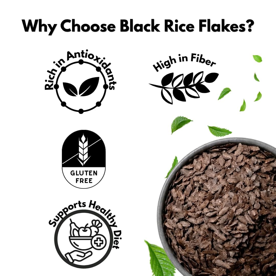 Black Rice Flakes (Poha) — 250g thumbnail 4