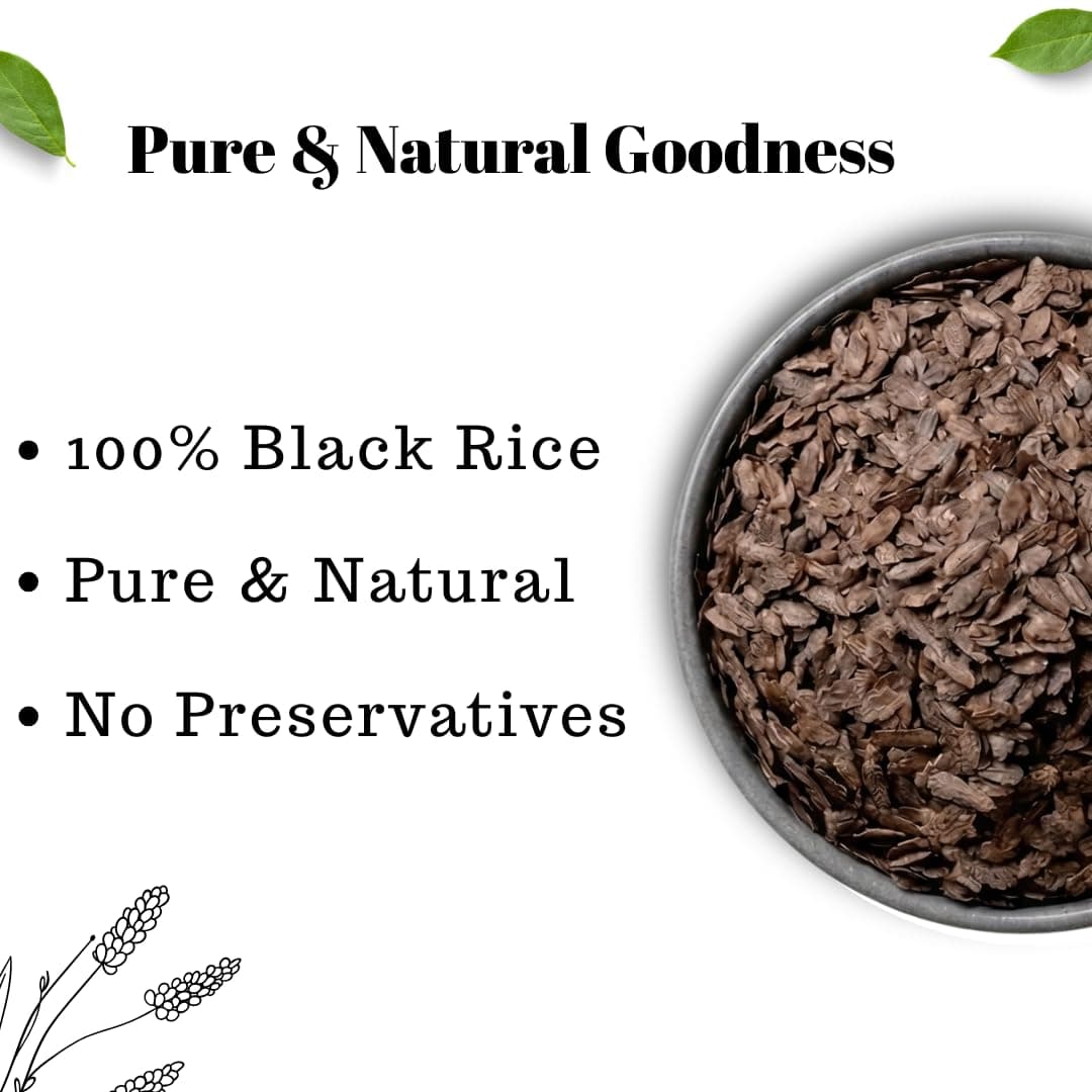 Black Rice Flakes (Poha) — 250g thumbnail 5