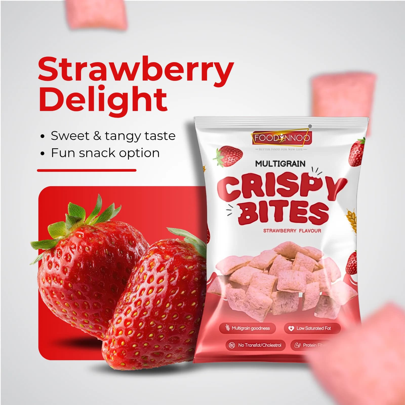 Crispy Bites – Strawberry Flavour 22gm thumbnail 3