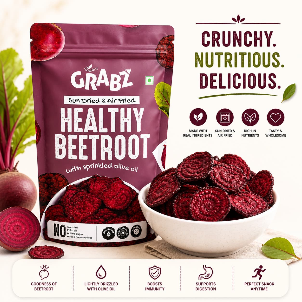Crispy Beetroot Chips – Real Vegetable Snacking