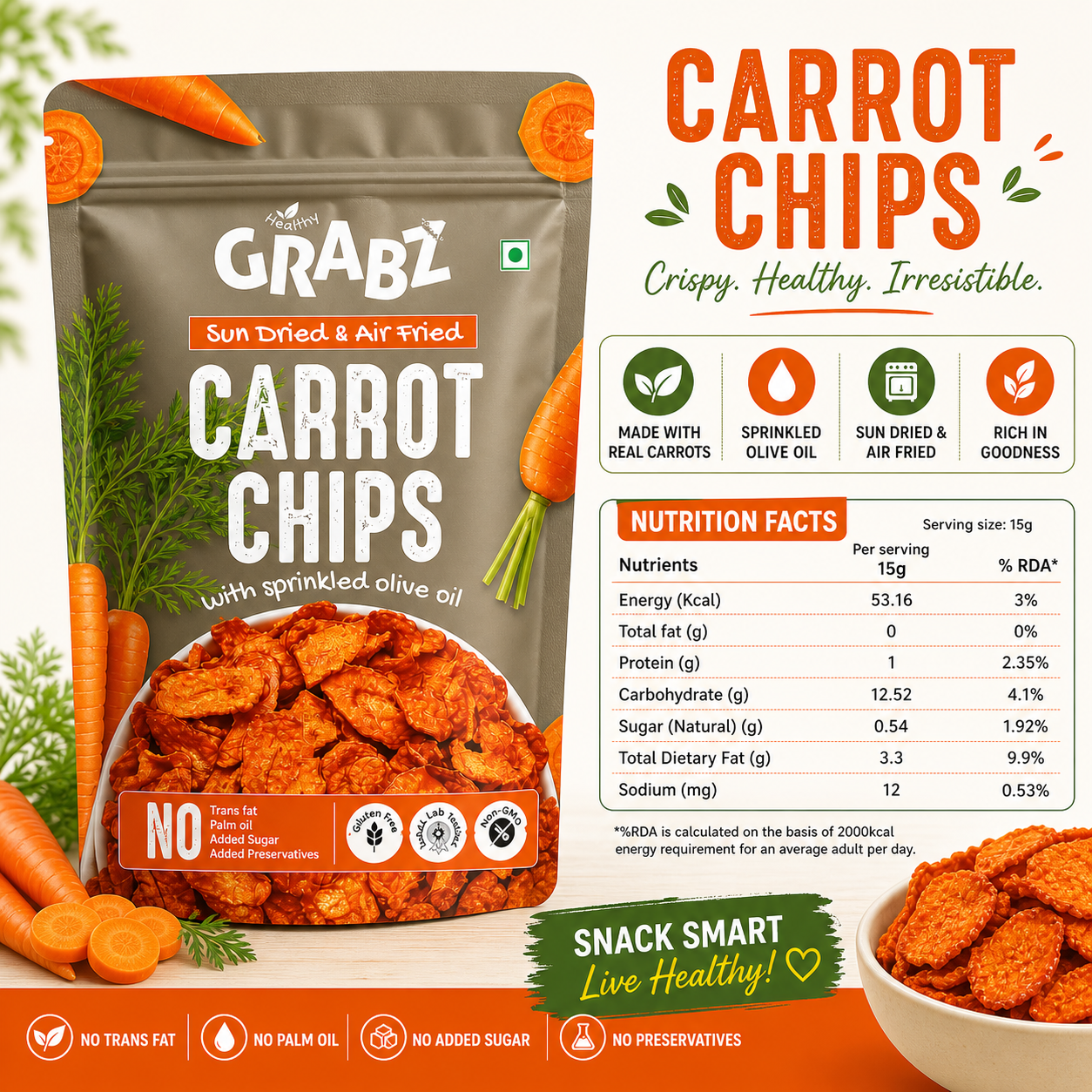 Crunchy Carrot Chips thumbnail 4
