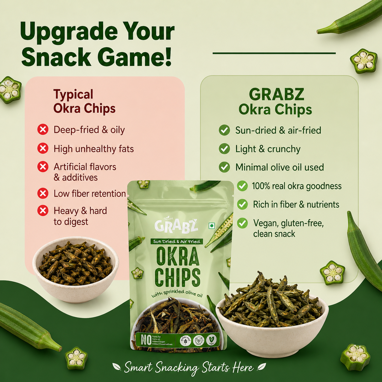 Crispy Okra Chips | Air-Cooked Bhindi Snack thumbnail 4